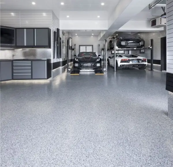 Dark Grey Satin & Epoxy Garage