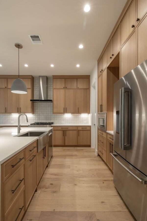 Embossed Wood Grain Natural Oak Kitchen